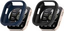 Amazfit Bip 6 対応 用 ケース カバー ソフト シリコン製 プロテクターカバー YAJOJO落下 衝撃吸収 全面保護 装着簡単 高耐久 装着簡単 フイルムなし(ブルー+ブラック)