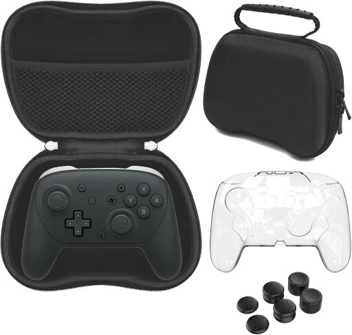 Switch 2 Pro用 コントローラー 収納ケース【新登場-5 IN 1】スイッチ 2 プロ コントローラ 対応 収納バッグ + Switch 2 プロ 専用 クリスタル 保護カバー + Joycon 2 用スティックカバー*6 全面保護 耐衝撃 摩耗防止 擦り傷防止 収納と持ち運びに Switch 2 Pro用 コントローラー 収納ケース【新登場-5 IN 1】スイッチ 2 プロ コントローラ 対応 収納バッグ + Switch 2 プロ 専用 クリスタル 保護カバー + Joycon 2 用スティックカバー*6 全面保護 耐衝撃 摩耗防止 擦り傷防止 収納と持ち運びに