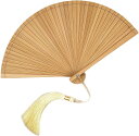 【お買い物マラソンP最大47倍】扇子 竹製 無地 シンプル 和風 折りたたみ扇子 古風 手作り 携帯用 ミニサイズ 舞踊用 男女兼用 贈答用 全竹製 工芸品 (ブラウン,18cm)
