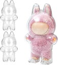 LABUBUぬいぐるみ用保護ケース 適用対象、吊り下げ式ディスプレイボックス (V3)、透明PVCキーホルダー型ウォーキングディスプレイバッグ、LABUBUモンスター人形用プラスチック製保護ケース (立つ姿_2個)