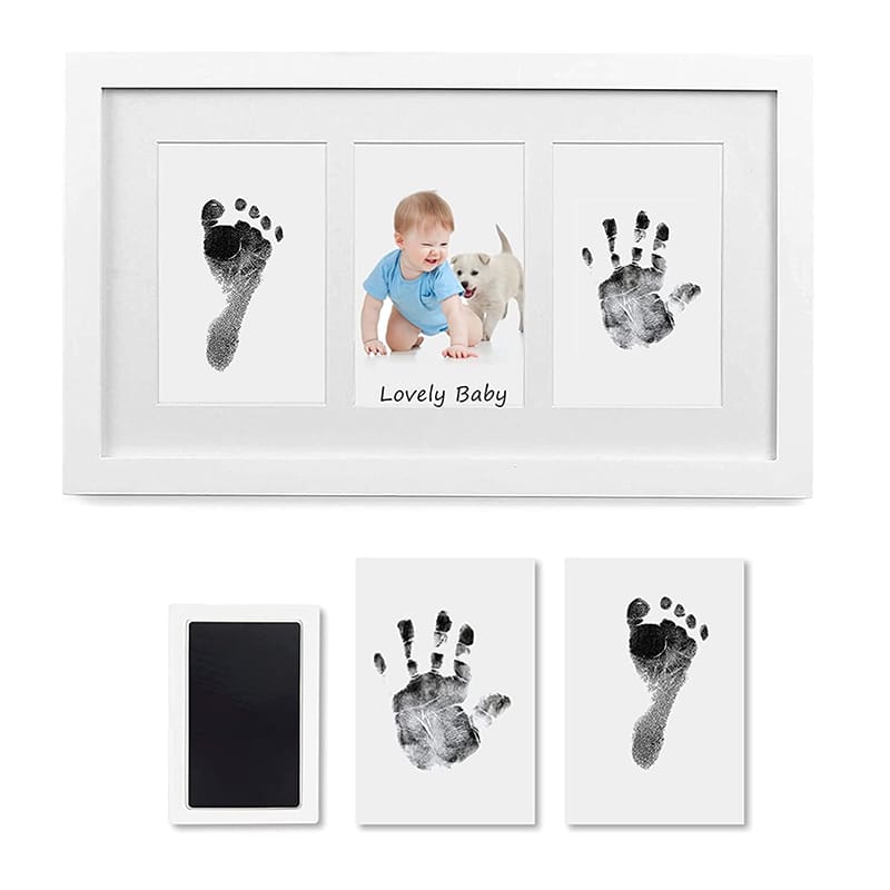 ベビーフォトフレーム 赤ちゃん 手足形 写真立て 置き掛け兼用 出産祝い ベビー記念品 内祝い 成長記録 置き掛け兼用
