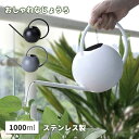 ジョウロ 1000ml 高級 じょうろ 丸形 送料無料 小型 ミニ ステンレス ガーデニング 散水用具 室内 観葉植物 多肉植物かわいい インテリア おしゃれ ...