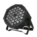 ステージライト 36個LED 舞台照明 リモコン付き ディスコライト DMX512 高輝度 音声起動 多色変更 アップライト ステージ照明 屋内カラオケ/結婚式/ディスコ/演出/舞台/パーティー/クラブ/バー イルミネーション 1個セット