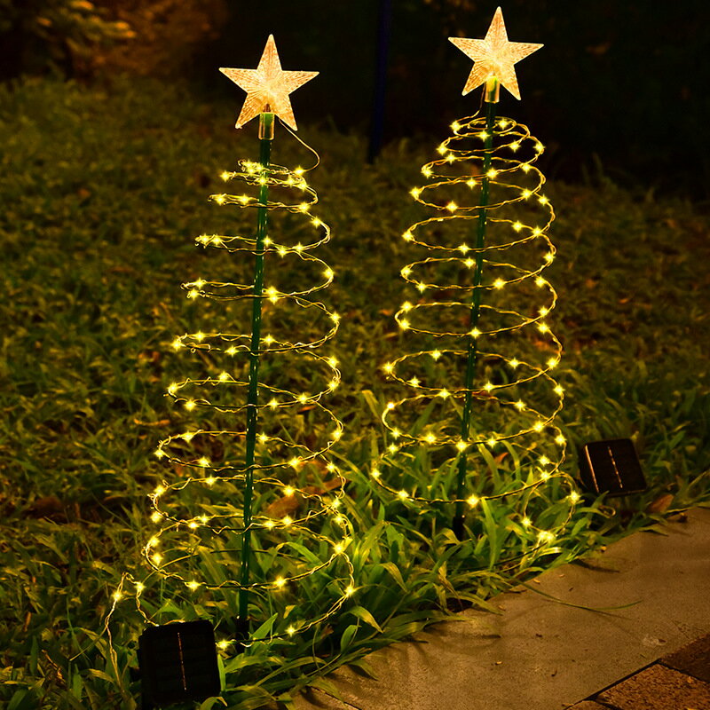 防水 クリスマスツリー ライト LEDイルミネーションライト ソーラーライト フェアリーライト ストリングライト Christmas ナイトライト 装飾ライト ワイヤーライト ツリーライト 防雨型 屋外 …