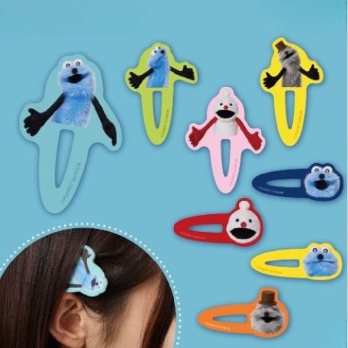 【即日発送】パペットスンスン　アクリルヘアクリップ 全8種 (スンスン(ライトブルー),スンスン(ライトグリーン),ノンノン(ピンク),ゾンゾン(イエロー),スンスン(ネイビー),スンスン(イエロー),ノンノン(レッド),ゾンゾン(オレンジ)) サイズ約7cmのサムネイル