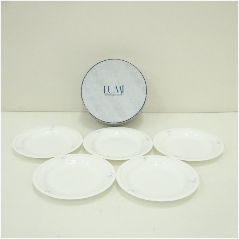 【中古】【陶芸・陶器】ARABIA × NIKKO　アラビア　ニッコー　プレート5客（箱付）（17.1cm）食器 おしゃれ かわいい 皿 料理 アンティーク インテリア カフェ 食卓 雑貨 和風 洋風 来客