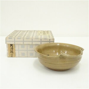 【中古】【陶芸・陶器】阿漕焼 向付(箱付)器 和食器 おしゃれ 懐石 料理 割烹 骨董 茶道 茶道具 刺し身 刺身 お造り 向附け むこうづけ