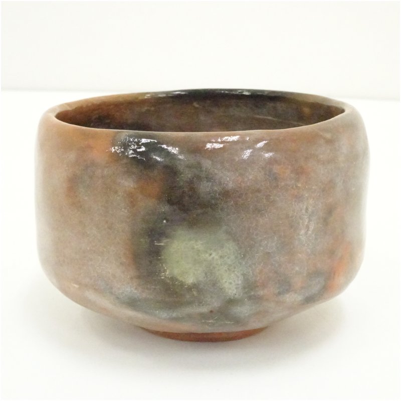 【中古】【茶道具】作家物　赤楽茶碗 茶道 抹茶 おしゃれ 抹茶茶碗 抹茶碗 和食器 レトロ 茶器 骨董 茶わん 茶会 茶の湯 楽焼