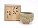 【中古】【茶道具】常楽造 灰釉茶碗【送料無料】茶道 抹茶 おしゃれ 抹茶茶碗 抹茶碗 和食器 レトロ 茶器 骨董 茶わん 茶会 茶の湯