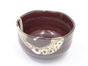 【中古】【茶道具】鉄釉茶碗【送料無料】茶道 抹茶 おしゃれ 抹茶茶碗 抹茶碗 和食器 レトロ 茶器 骨董 茶わん 茶会 茶の湯