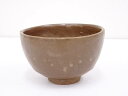 【中古】【茶道具】作家物 柿釉野点茶碗【送料無料】茶道 抹茶 おしゃれ 抹茶茶碗 抹茶碗 和食器 レトロ 茶器 骨董 茶わん 茶会 茶の湯