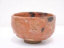 【中古】【茶道具】作家物 赤楽茶碗【送料無料】茶道 抹茶 おしゃれ 抹茶茶碗 抹茶碗 和食器 レトロ 茶器 骨董 茶わん 茶会 茶の湯 楽焼