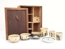 【中古】【茶道具】園城寺結縁灌頂記念茶碗・湯呑・皿7点セット【送料無料】食器 おしゃれ かわいい インテリア レトロ アンティーク プレート 居酒屋 カフェ 和...