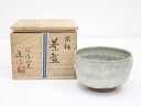 【中古】【茶道具】進作造 灰釉茶碗【送料無料】茶道 抹茶 おしゃれ 抹茶茶碗 抹茶碗 和食器 レトロ 茶器 骨董 茶わん 茶会 茶の湯