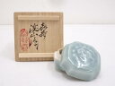 【中古】【香道】京焼 加藤渓山造 砧青磁未香合【送料無料】茶道具 茶道 香道 香道具 おしゃれ かわいい アンティーク インテリア 骨董 茶器 お香入れ 9月 ...