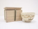 【中古】【茶道具】京焼 原平造 色絵風景茶碗【送料無料】茶道 抹茶 おしゃれ 抹茶茶碗 抹茶碗 和食器 レトロ 茶器 骨董 茶わん 茶会 茶の湯