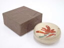 【中古】【ゴールデンウィークセール10%オフ】【香道】赤絵花紋香合【送料無料】茶道具 茶道 香道 香道具 おしゃれ かわいい アンティーク インテリア 骨董 茶...