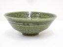 【中古】【茶道具】作家物 緑釉茶碗【送料無料】茶道 抹茶 おしゃれ 抹茶茶碗 抹茶碗 和食器 レトロ 茶器 骨董 茶わん 茶会 茶の湯