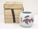 【中古】【華道】釉裏紅花生【送料無料】花瓶 花器 おしゃれ フラワーベース 華道 華道具 茶道具 茶道 生花 花生け インテリア hnik