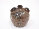 【中古】【華道】鉄釉一輪挿【送料無料】一輪挿し 花瓶 花器 おしゃれ アンティーク レトロ インテリア 華道 茶道 玄関 花入れ icri