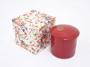 【中古】【漆器】朱漆塗糸巻図二段蓋物【送料無料】和食器 おしゃれ 料理 和食 器 懐石 食器 茶道具 蓋つき ふたもの 骨董 料亭 居酒屋 twot