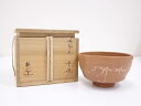 【中古】【茶道具】桃山窯造 赤織部茶碗【送料無料】茶道 抹茶 おしゃれ 抹茶茶碗 抹茶碗 和食器 レトロ 茶器 骨董 茶わん 茶会 茶の湯 5月 11月 春 秋