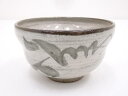 【中古】【茶道具】京焼 刷毛目茶碗【送料無料】茶道 抹茶 おしゃれ 抹茶茶碗 抹茶碗 和食器 レトロ 茶器 骨董 茶わん 茶会 茶の湯 7月 夏