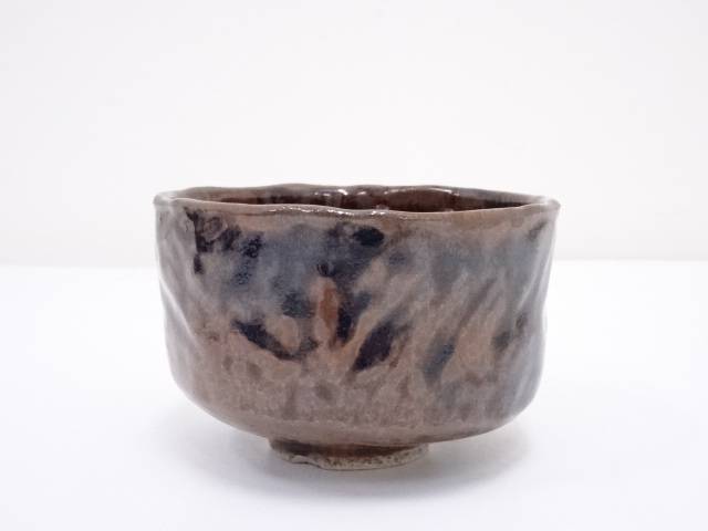 【中古】【茶道具】作家物　鉄釉茶碗【送料無料】茶道 抹茶 おしゃれ 抹茶茶碗 抹茶碗 和食器 レトロ 茶器 骨董 茶わん 茶会 茶の湯