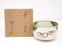 【中古】【タイムセール60%オフ】【茶道具】加藤唐三郎造 織部葵茶碗【送料無料】茶道 抹茶 おしゃれ 抹茶茶碗 抹茶碗 和食器 レトロ 茶器 骨董 茶わん 茶会 茶の湯 5月 11月 春 秋