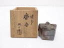 【中古】【香道】備前焼 桃山造 香合【送料無料】茶道具 茶道 香道 香道具 おしゃれ かわいい アンティーク インテリア 骨董 茶器 お香入れ