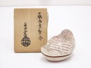 【中古】【香道】萩焼 納富鳥雲造 水鳥香合【送料無料】茶道具 茶道 香道 香道具 おしゃれ かわいい アンティーク インテリア 骨董 茶器 お香入れ