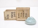 【中古】【GWセール55%オフ】【香道】京焼　加藤渓山造　砧青磁酉香合【送料無料】[中古 茶道具 茶道 香道 香道具 おしゃれ かわいい アンティーク インテリア 骨董 茶器 お香入れ 長月 9月 神無月 10月 秋]