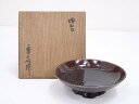 【中古】【陶芸・陶器】作家物 京焼 飴釉巾台【送料無料】インテリア アート オブジェ 道具 美術品 雑貨 伝統工芸 骨董品 骨董 おしゃれ