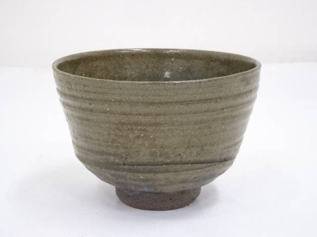 【中古】【茶道具】灰釉茶碗【送料無料】茶道 抹茶 おしゃれ 抹茶茶碗 抹茶碗 和食器 レトロ 茶器 骨董 茶わん 茶会 茶の湯