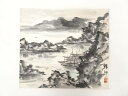 【中古】【書画】錦艸造 「風景」図 色紙【送料無料】おしゃれ かわいい 飾る 飾り アート 芸術 インテリア 床の間 リビング 玄関 寝室 和室