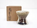 【中古】【茶道具】真葛焼 宮川香斎造 蓋置（共箱）【送料無料】 中古 蓋置き 茶道 道具 茶道具 おしゃれ ふたおき 茶器 抹茶 骨董 お茶 台 茶会 茶席 茶事 茶の湯 眞葛焼