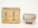 【中古】【タイムセール55%オフ】【茶道具】萩焼 椿秀窯造 茶碗(共箱)【送料無料】茶道 抹茶 おしゃれ 抹茶茶碗 抹茶碗 和食器 レトロ 茶器 骨董 茶わん ...