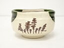 【中古】【茶道具】徳竹造 織部茶碗【送料無料】茶道 抹茶 おしゃれ 抹茶茶碗 抹茶碗 和食器 レトロ 茶器 骨董 茶わん 茶会 茶の湯 5月 11月 春 秋