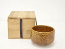 【中古】【ゴールデンウィークセール35%オフ】【茶道具】作家物 飴釉楽茶碗(保護箱)【送料無料】茶道 抹茶 おしゃれ 抹茶茶碗 抹茶碗 和食器 レトロ 茶器 骨...
