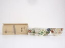 【中古】【茶道具】京焼 中村与平造 色絵四季茶碗4客(共箱)【送料無料】茶道 抹茶 おしゃれ 抹茶茶碗 抹茶碗 和食器 レトロ 茶器 骨董 茶わん 茶会 茶の湯