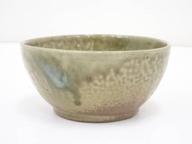 【中古】【茶道具】灰釉茶碗【送料無料】茶道 抹茶 おしゃれ 抹茶茶碗 抹茶碗 和食器 レトロ 茶器 骨董 茶わん 茶会 茶の湯