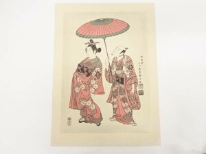 【中古】【ゴールデンウィークセール60%オフ】【書画】石川豊信 椀久・松山の所作事 手摺浮世絵木版画【送料無料】絵画 書 おしゃれ 木製 アート 芸術 年中掛け インテリア 床の間 リビング 玄関 寝室 和室 洋室