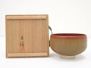 【中古】【夏まつりセール55%オフ】【煎茶道具】吉祥造 柿釉茶碗(共箱)【送料無料】茶道 抹茶 おしゃれ 抹茶茶碗 抹茶碗 和食器 レトロ 茶器 骨董 茶わん ...