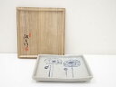 【中古】【陶芸・陶器】岡本欣三造 罌粟絵色紙皿(共箱)【送料無料】食器 おしゃれ かわいい インテリア レトロ アンティーク プレート 居酒屋 カフェ 和食 洋...
