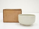 【中古】【茶道具】白釉茶碗(保護箱)【送料無料】茶道 抹茶 おしゃれ 抹茶茶碗 抹茶碗 和食器 レトロ 茶器 骨董 茶わん 茶会 茶の湯