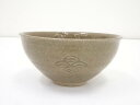 【中古】【茶道具】正蔵造 灰釉青海波茶碗【送料無料】茶道 抹茶 おしゃれ 抹茶茶碗 抹茶碗 和食器 レトロ 茶器 骨董 茶わん 茶会 茶の湯