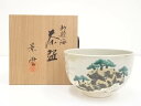 【中古】【茶道具】京焼 手塚景雲造 勅題海茶碗(共箱)【送料無料】茶道 抹茶 おしゃれ 抹茶茶碗 抹茶碗 和食器 レトロ 茶器 骨董 茶わん 茶会 茶の湯