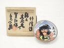 【中古】【ゴールデンウィークセール55%オフ】【陶芸・陶器】九谷焼 竹隆窯造 金太郎国盃(清水公照絵付書付)(共箱)【送料無料】酒器 おしゃれ さかずき お酒 ...