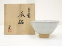 【中古】【茶道具】京焼 坂田実造 青瓷茶碗(共箱)【送料無料】茶道 抹茶 おしゃれ 抹茶茶碗 抹茶碗 和食器 レトロ 茶器 骨董 茶わん 茶会 茶の湯