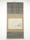 【中古】【タイムセール55%オフ】【書画】森一鳳筆 富士図 肉筆紙本掛軸(保護箱)【送料無料】◎掛け軸 床の間 書 おしゃれ 絵画 表具 芸術 茶道 年中掛け ...